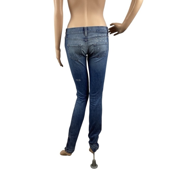 Ksubi Supper Skinny Zip Jeans Vintage Indigo Mid-Rise Blue Size 26 - Picture 5 of 7